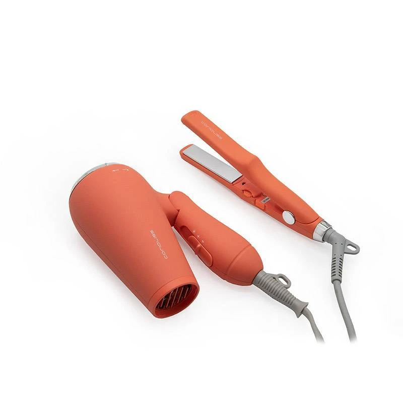 CORIOLISS KIT TRAVEL CORAL PLANCHA C-TRIP + SECADOR FLOW TRAVEL - Imagen 2