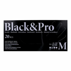 GUANTES DE PELUQUERO NEGROS 20 UNID TALLA M BLACK AND PRO