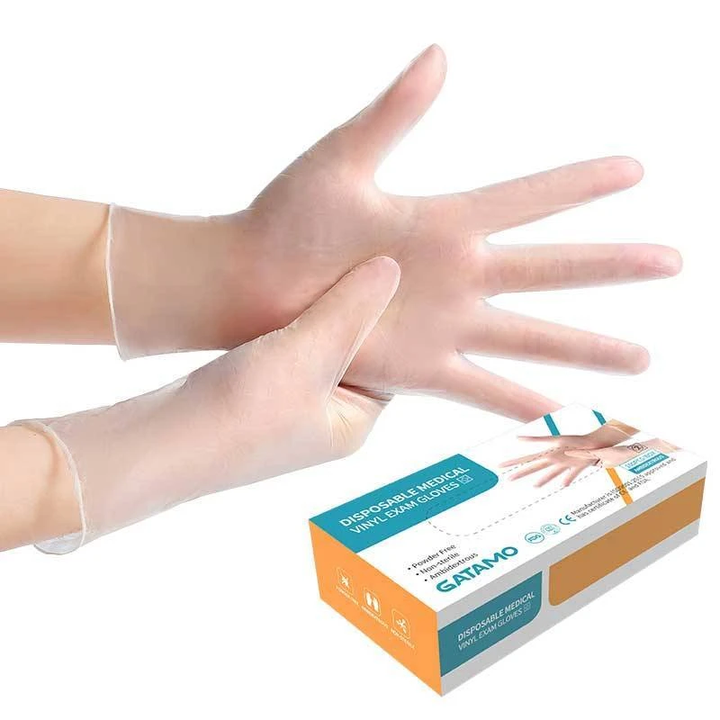 GUANTES DE VINILO DESECHABLES 100 UNIDADES TALLA S GATAMO