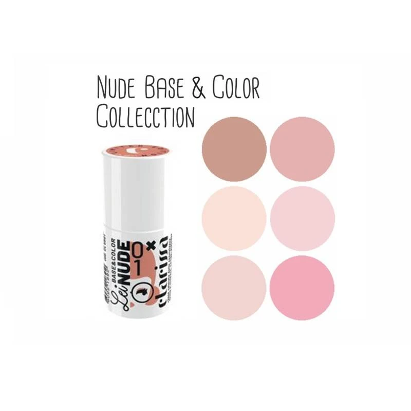 NUDE BASE AND COLOR COLLECTION CLARISSA LEI ESMALTE SEMIPERMANENTE