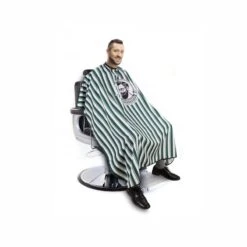 PEINADOR BARBER PRO 155X144CM VERDE Y BLANCO